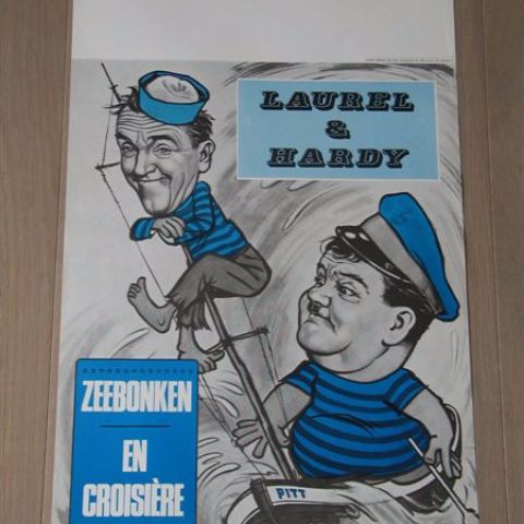 'Laural & Hardy en croisiere' Belgian affichette